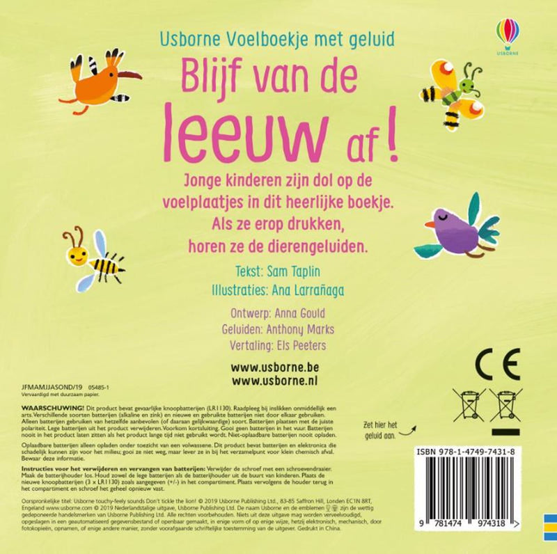 Load image into Gallery viewer, Geluidenboek: blijf van de leeuw af! 1+
