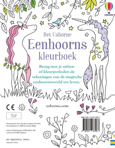 Centraal boekhuis eenhoorns kleurboek. 3+