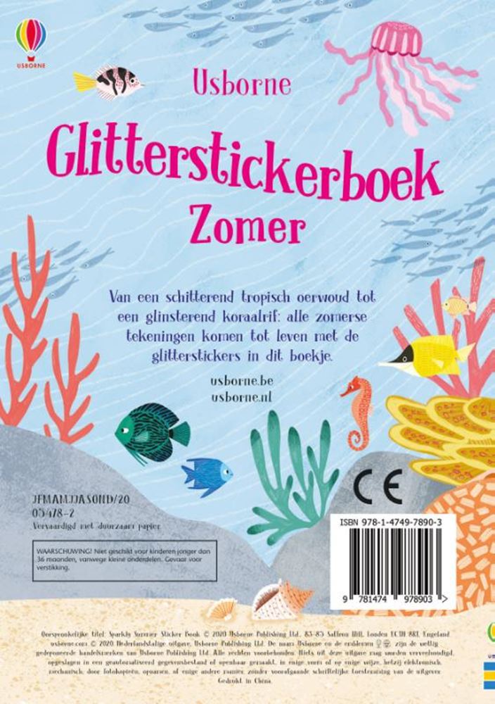 Load image into Gallery viewer, Glitterstickerboek zomer. 3+
