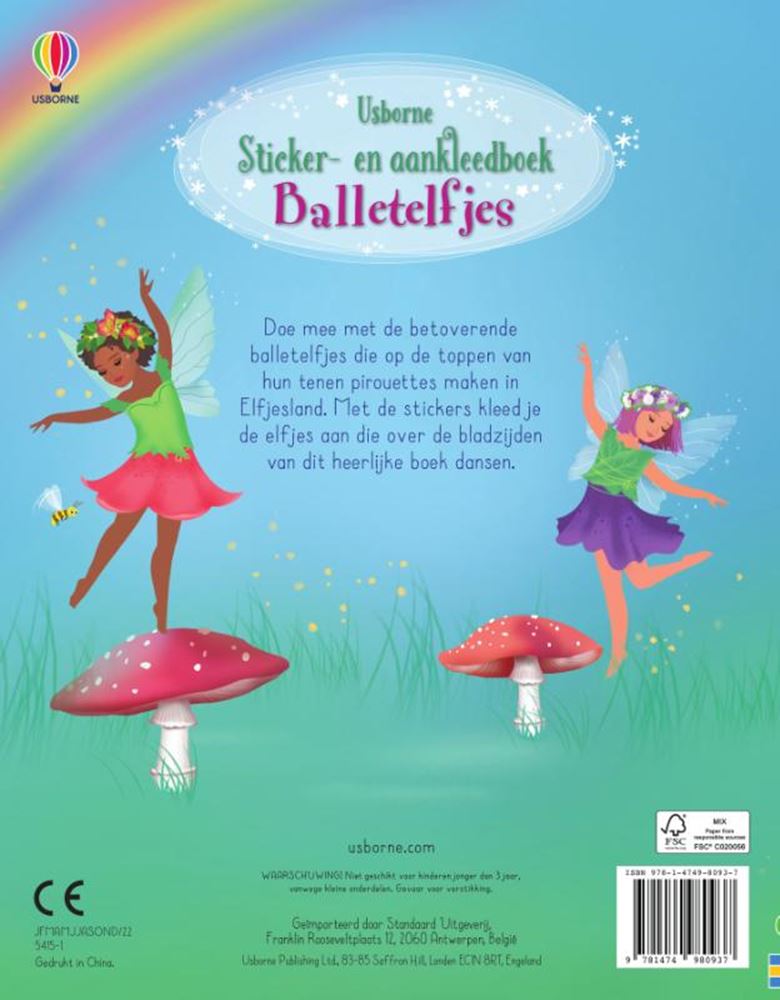 Load image into Gallery viewer, Sticker en aankleedboekje balletelfjes.
