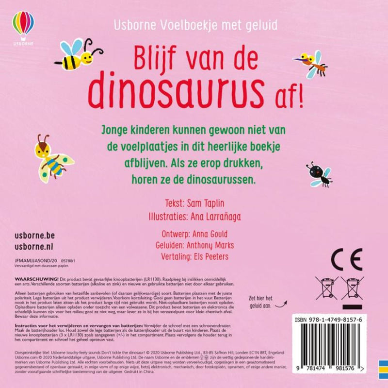 Load image into Gallery viewer, Geluidenboek: blijf van de dinosaurus af
