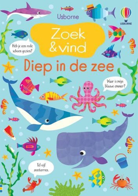 Zoek en vind. diep in de zee. 5+
