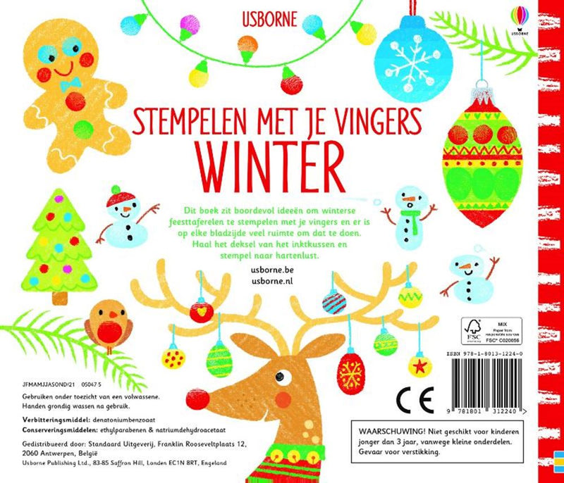 Load image into Gallery viewer, Winter. stempelen met je vingers. 4+
