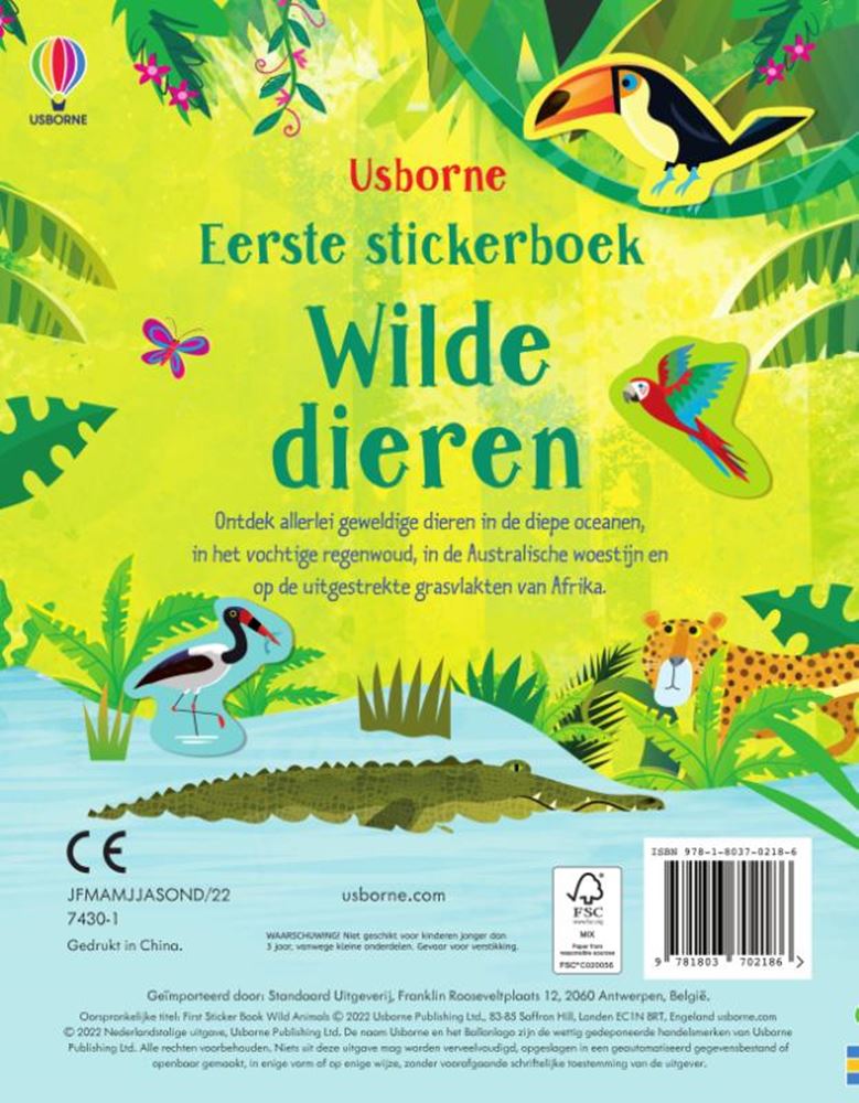 Load image into Gallery viewer, Eerste stickerboek: wilde dieren. 4+
