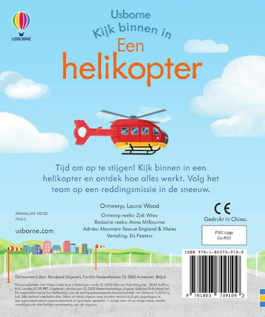 Kijk binnen in een helikopter. 3+