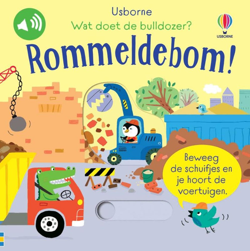 Load image into Gallery viewer, Wat doet de bulldozer? rommeldebom! 1+
