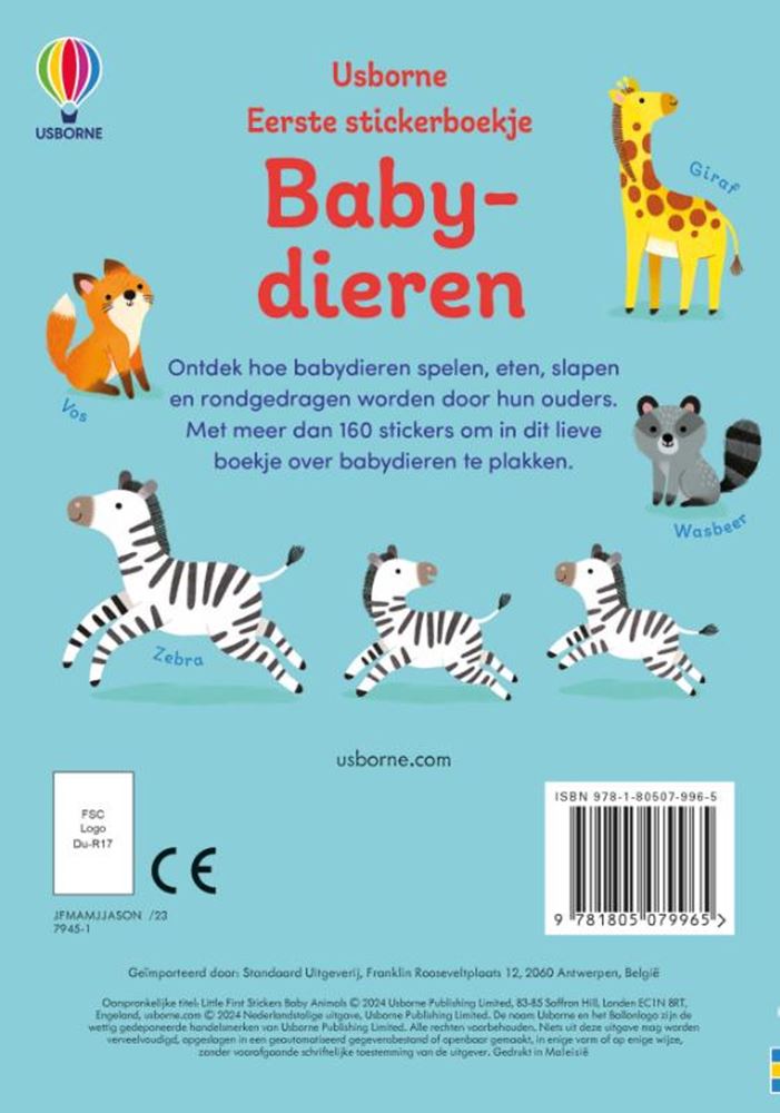 Load image into Gallery viewer, Stickerboek: babydieren. 3+
