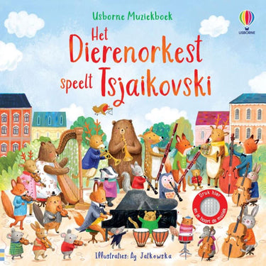 Geluidenboek orkest speelt tsjaikovski