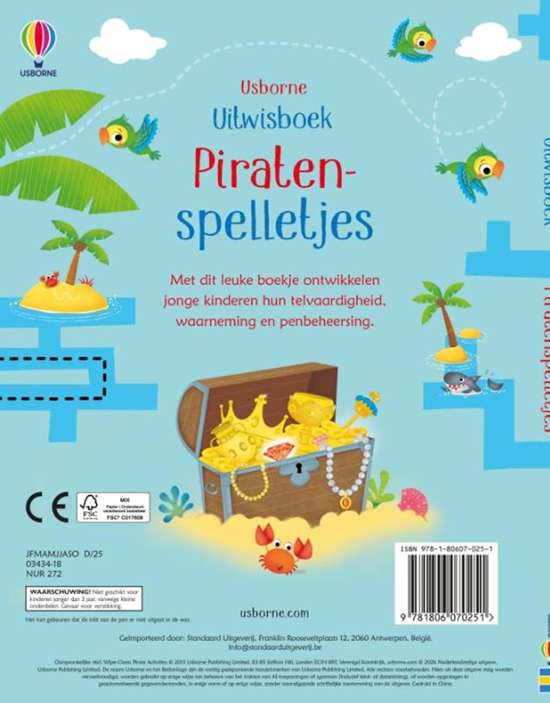 Load image into Gallery viewer, Uitwisboek piratenspelletjes 3+

