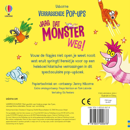 Jaag dat monster weg! pop-upboek. 3+