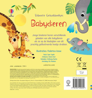 Geluidenboek: babydieren. 1+
