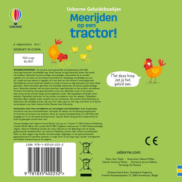 Geluidenboek: meerijden op een tractor!