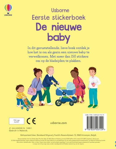 De nieuwe baby. stickerboek. 3+