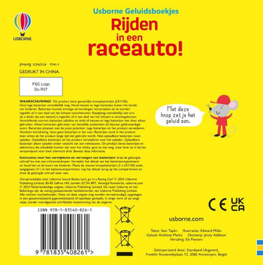 Geluidenboek: rijden in een raceauto! 1+