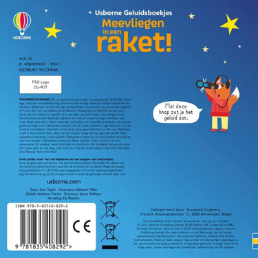 Kartonboek: meevliegen in een raket! 1+