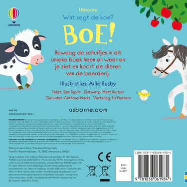 Geluidenboek: wat zegt de koe? boe! 1+