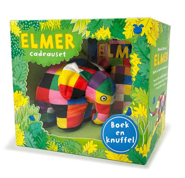 Elmer boek en knuffel cadeauset. 3+