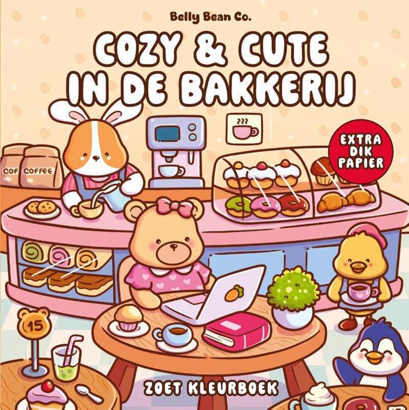Load image into Gallery viewer, Cozy cute in de bakkerij. kleurboek.
