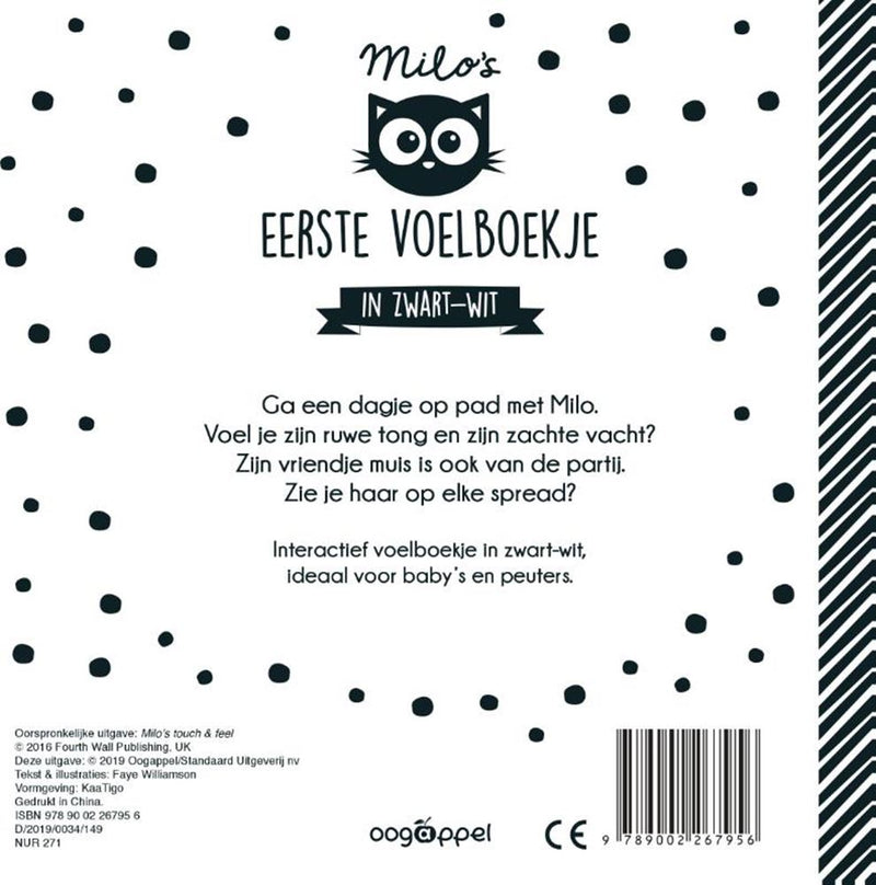 Load image into Gallery viewer, Wpg uitgevers milo's eerste voelboekje in zwartwit
