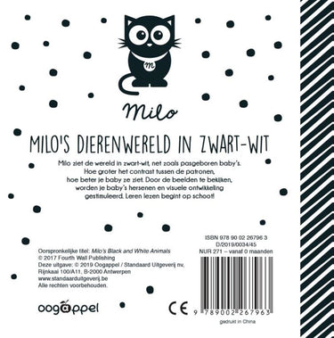 Milo's dierenwereld in zwart-wit. 0+