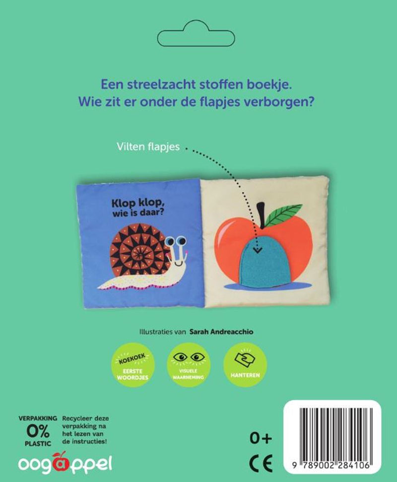 Load image into Gallery viewer, Stoffenboek: klop klop, wie is daar? 0+
