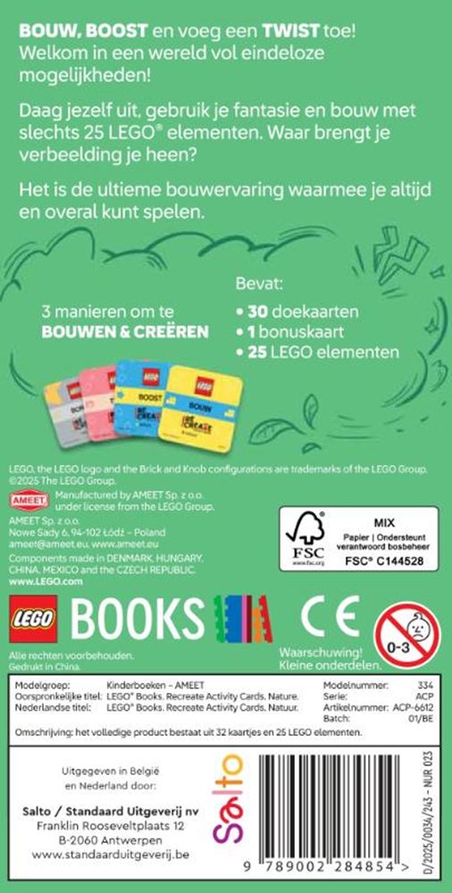 Load image into Gallery viewer, Lego recreate activity cards: natuur 6+
