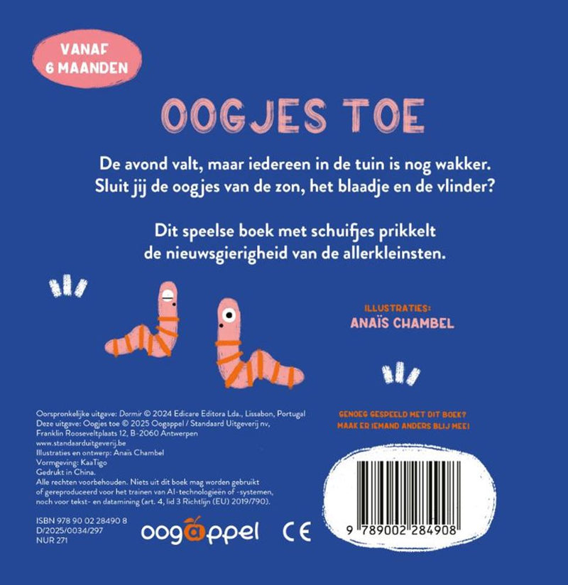 Load image into Gallery viewer, Schuifboek karton: oogjes toe 1+
