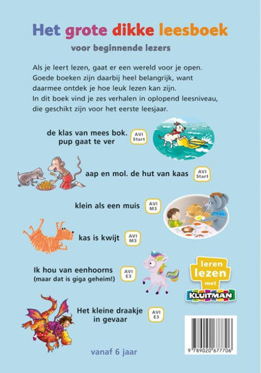 Uitgeverij kluitman het grote dikke leesboek voor beginnende lezers - avi-start, m3 en e3