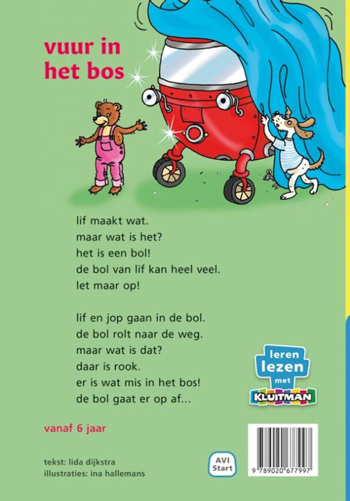 Load image into Gallery viewer, Uitgeverij kluitman de bol van lif, vuur in het bos - avi-start
