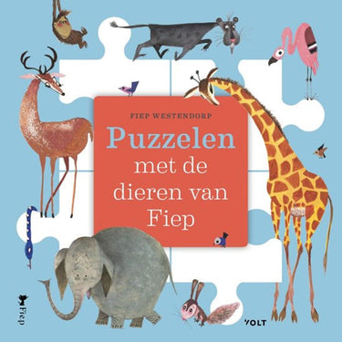 De dieren van fiep in puzzelstukjes