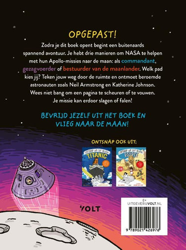 Ontsnap uit dit boek! race naar de maan.