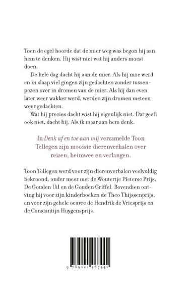 Toon tellegen: denk af en toe aan mij. c