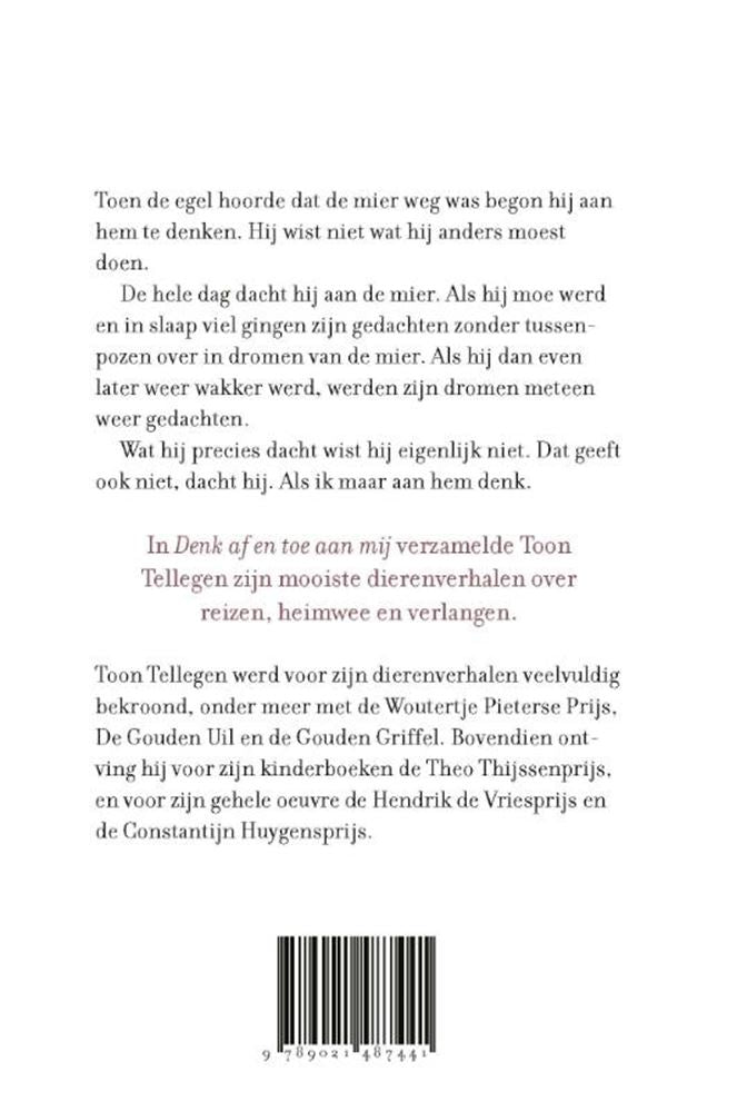 Load image into Gallery viewer, Toon tellegen: denk af en toe aan mij. c
