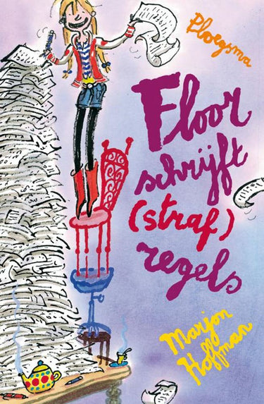 Floor schrijft (straf)regels. 8+