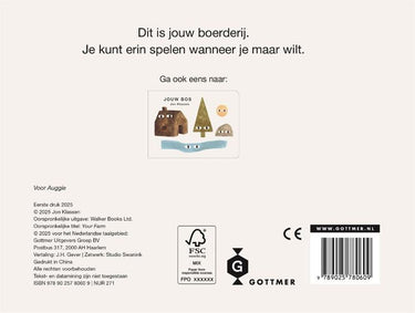 Gottmer uitgevers groep kartonboek: jouw boerderij. 2+