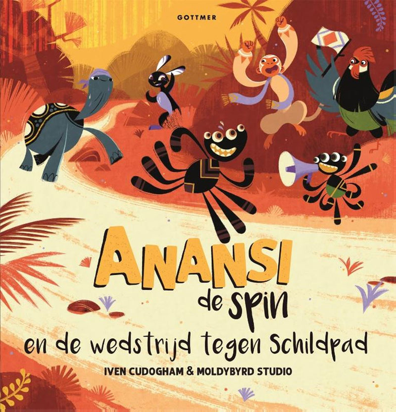 Load image into Gallery viewer, Gottmer uitgevers groep anansi de spin en de wedstrijd tegen schildpad
