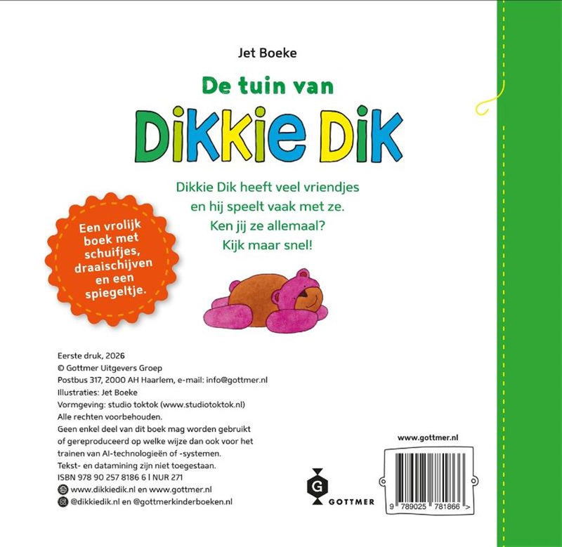 Load image into Gallery viewer, Kartonboek de tuin van dikkie dik 2+
