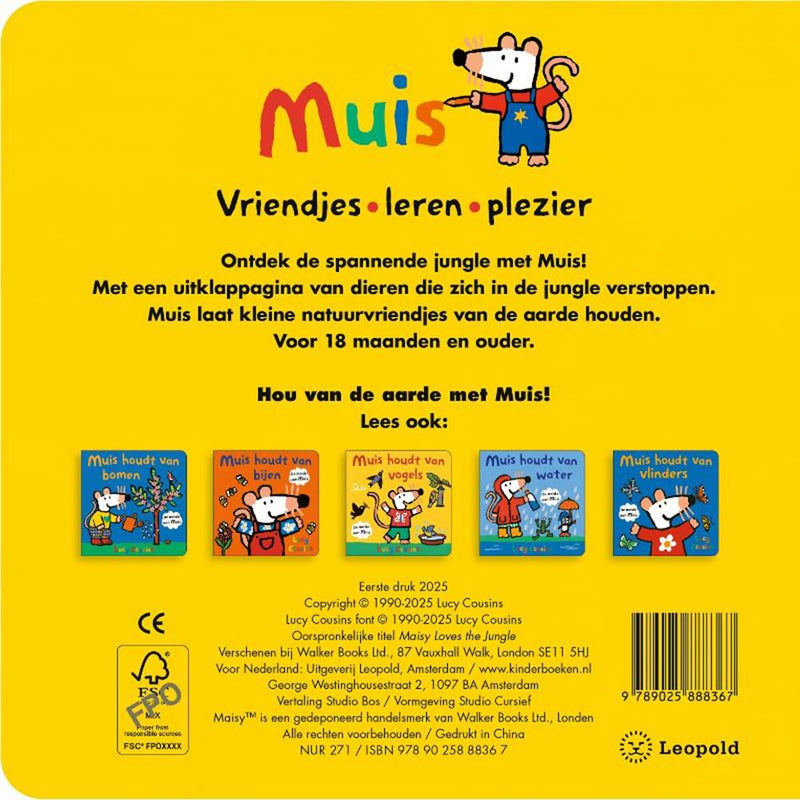 Load image into Gallery viewer, Kartonboek: muis houdt van de jungle 2+
