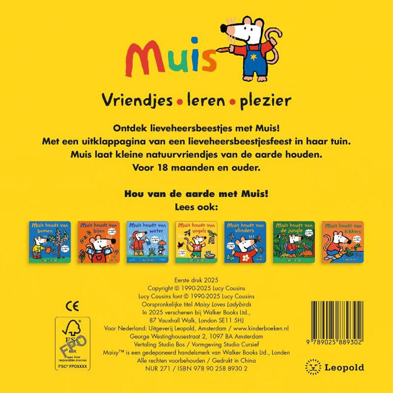 Load image into Gallery viewer, Muis houdt van lieveheersbeestjes 2+
