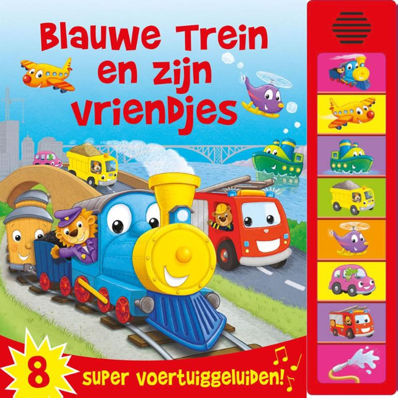 Load image into Gallery viewer, Geluidenboek: blauwe trein en zijn vrien
