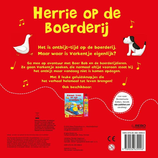 Geluidenboek: herrie op de boerderij. 2+