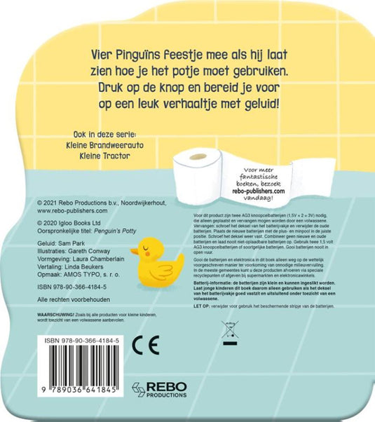 Geluidboek kleine pinguïn op het potje