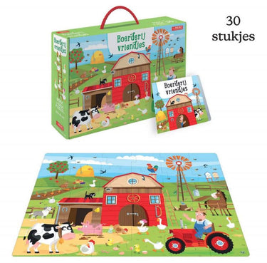 Rebo publishers boerderijvriendjes giga puzzel en boek.
