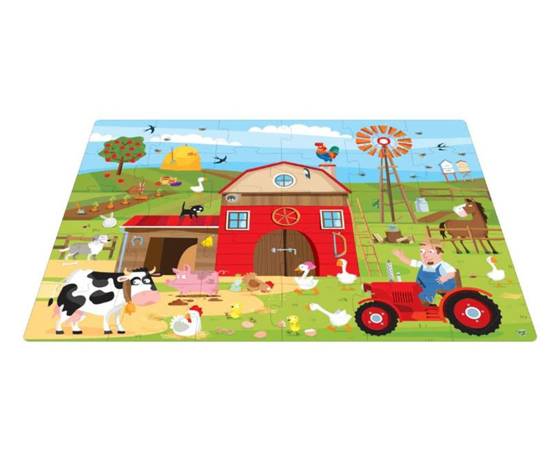 Load image into Gallery viewer, Rebo publishers boerderijvriendjes giga puzzel en boek.
