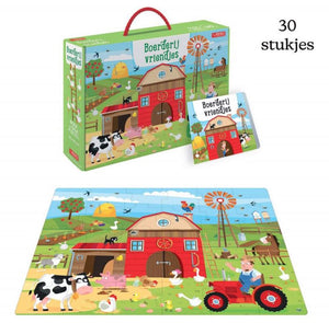 Rebo publishers boerderijvriendjes giga puzzel en boek.