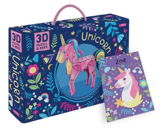 Rebo publishers eenhoorn 3d puzzel en boek. 6+
