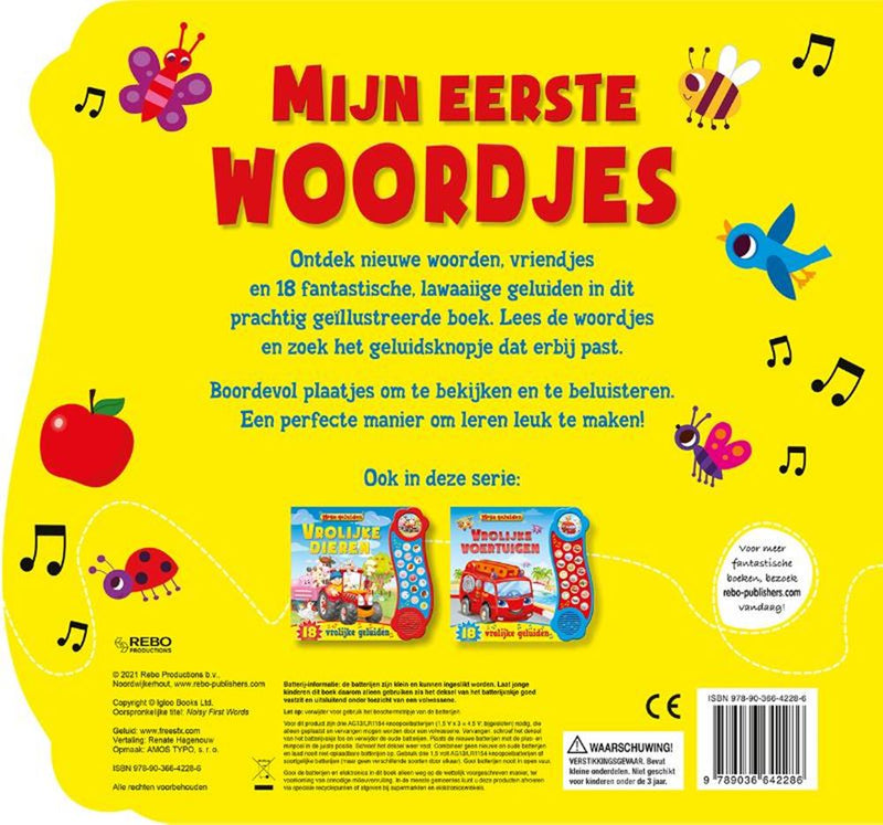 Load image into Gallery viewer, Geluidenboek: mijn eerste woordjes. 3+
