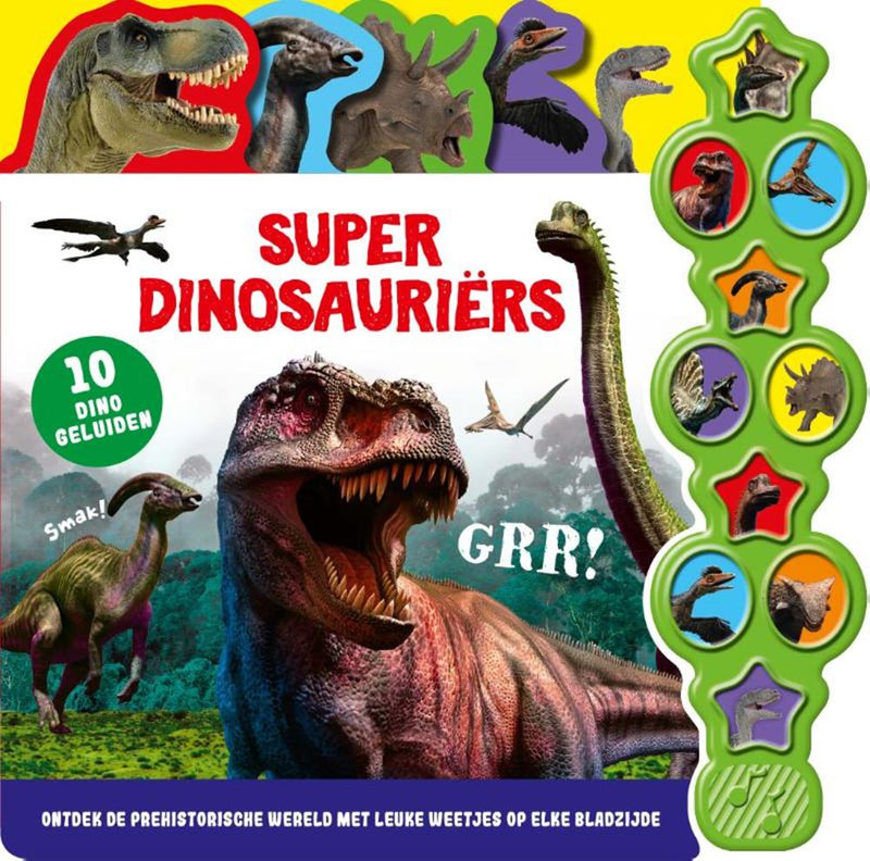 Load image into Gallery viewer, Rebo publishers geluidenboek: super dinosauriërs. 10 gel
