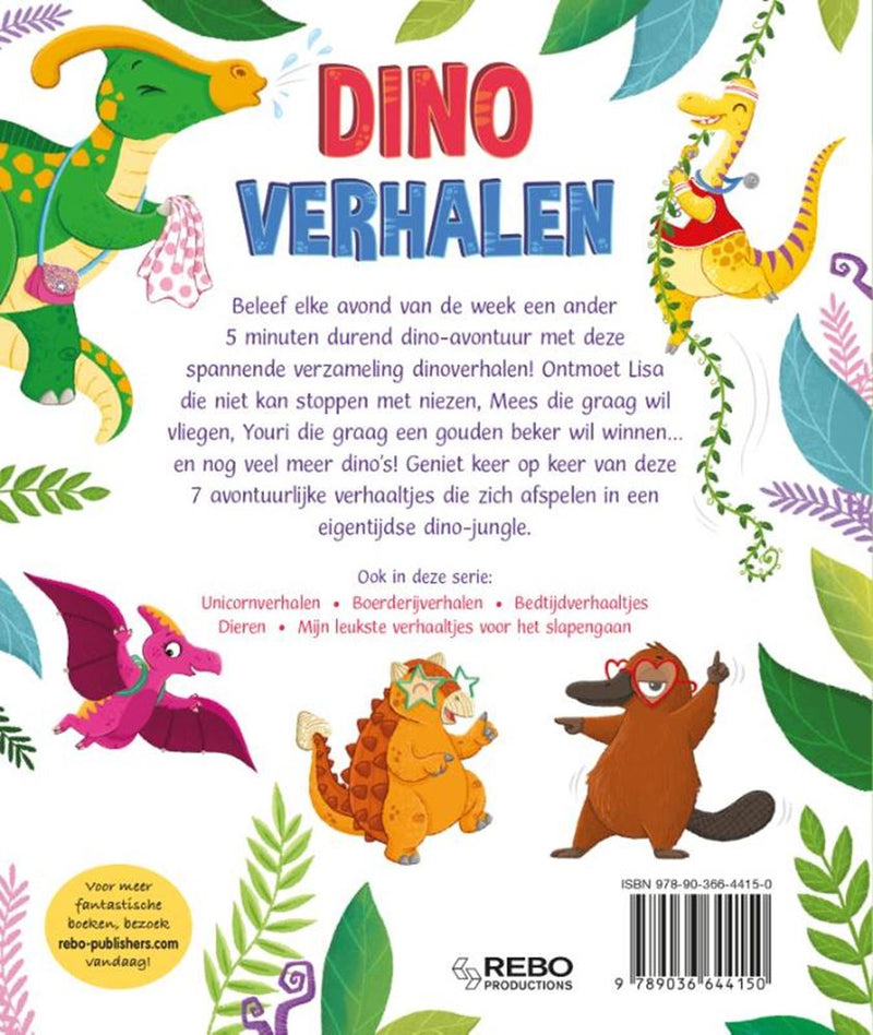 Load image into Gallery viewer, Rebo publishers dinoverhalen. 5 minuten verhalen. 4+
