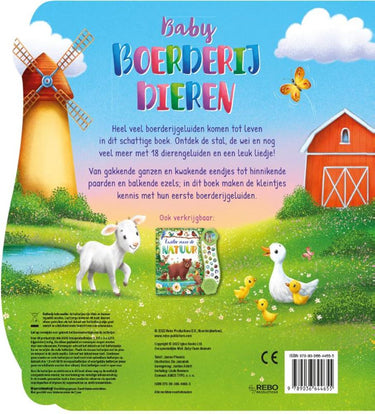 Rebo publishers geluidenboek: baby boerderijdieren. 3+